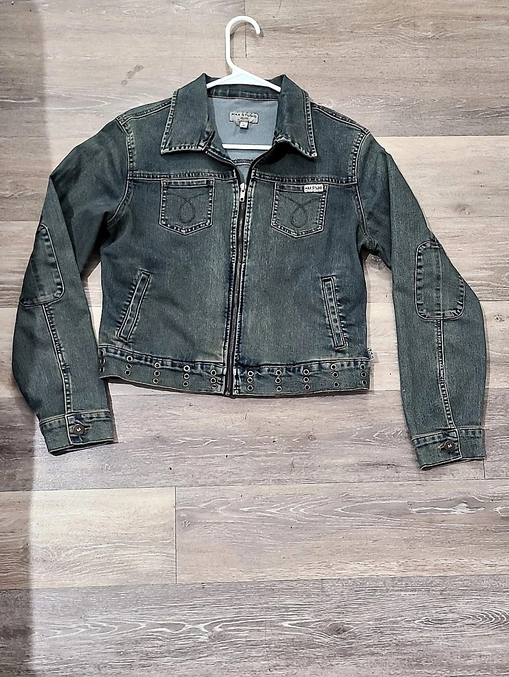 Max Studio Women's Green Denim Jacket